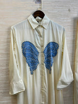 1190 Butterfly Linen Coord-Set - Cream
