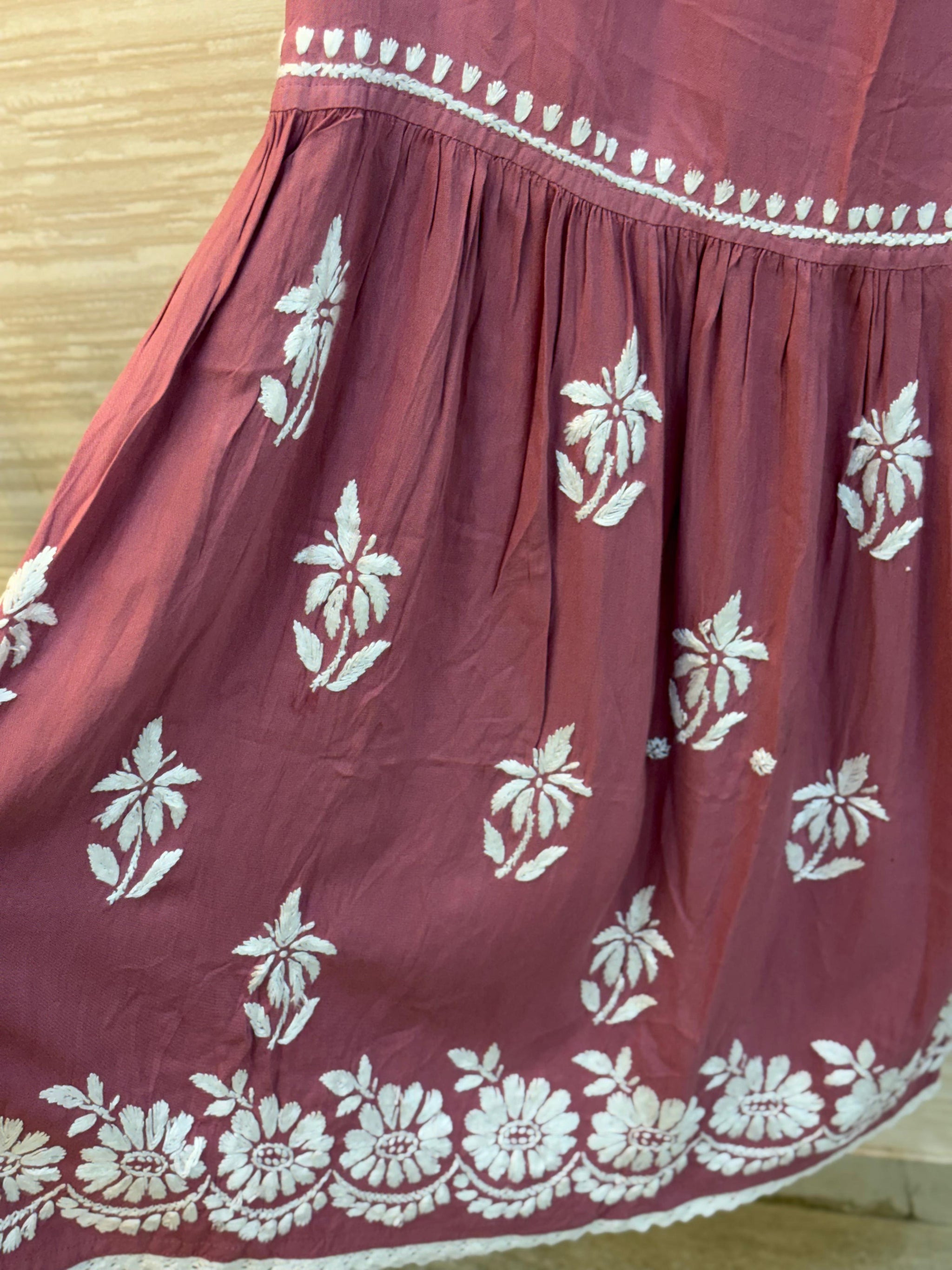 615 Lucknowi Gharara Set | Pink