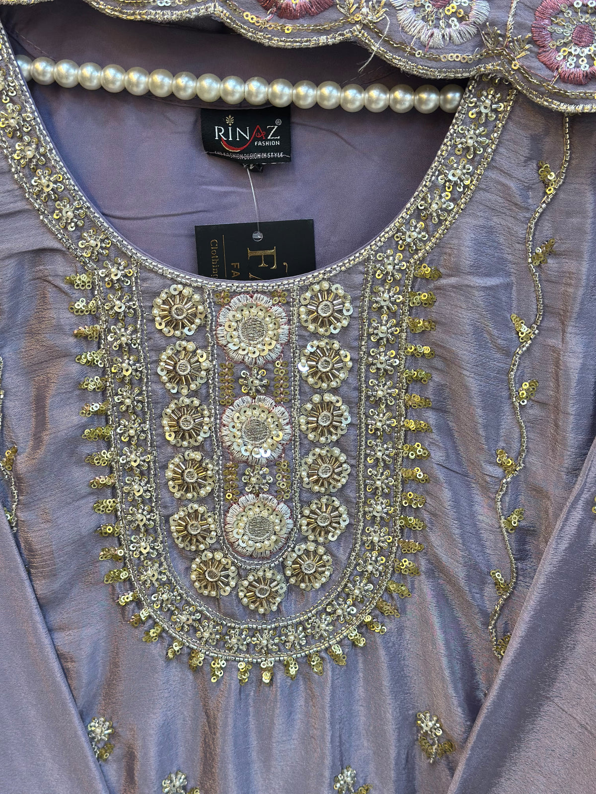 1784 Pakistani Party Wear - Lavender Grey