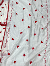 1354 Heart Embroidered Lace-Work Coordset