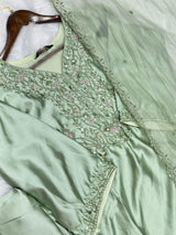 638 Mushk Farshi Set - Pista Green