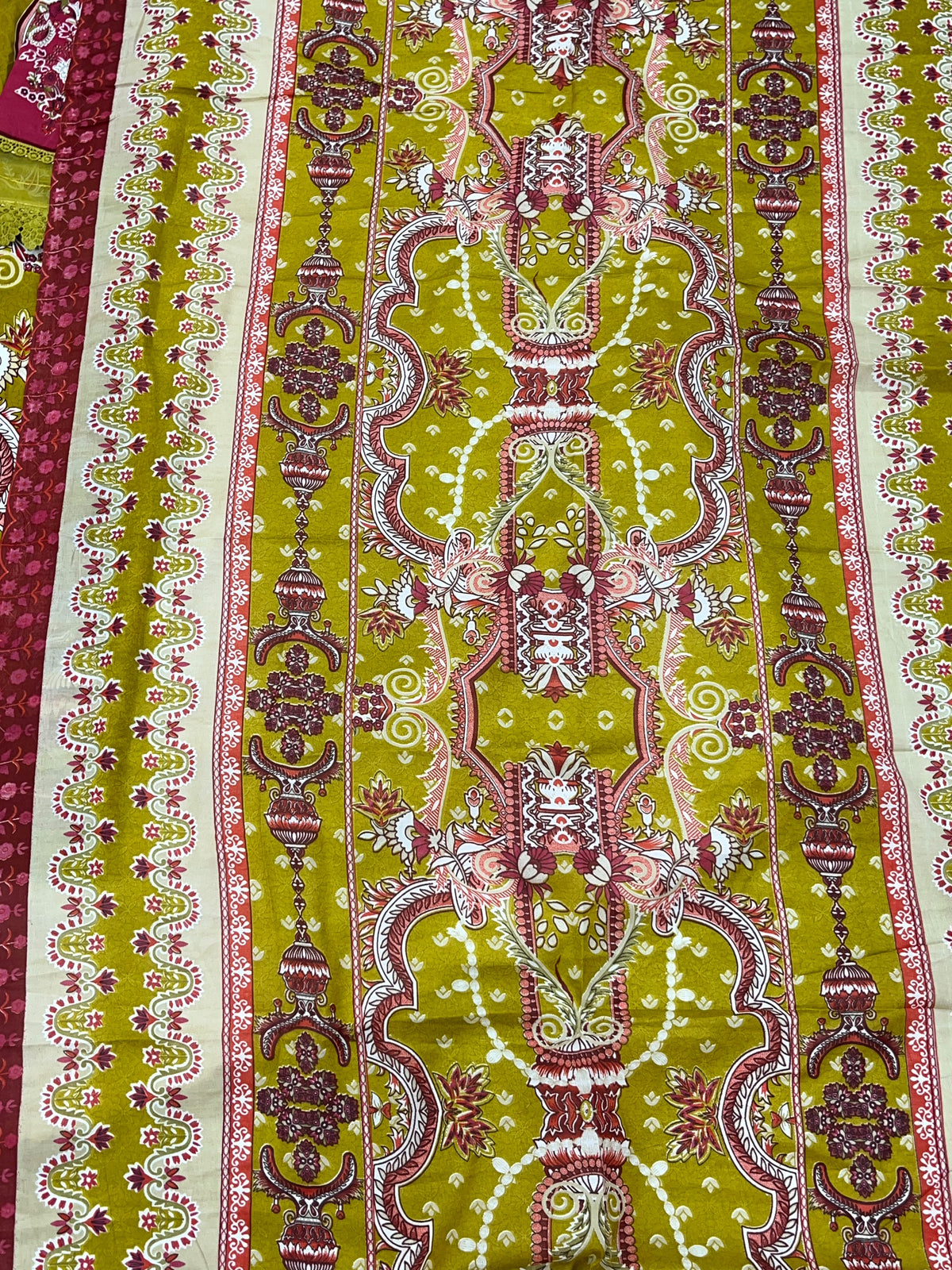 1449 Pakistani Embroidered Suit - Mehndi Green