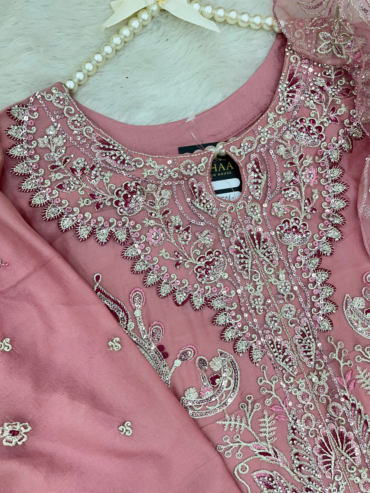 1430 Heavy Pakistani Partywear - Baby Pink