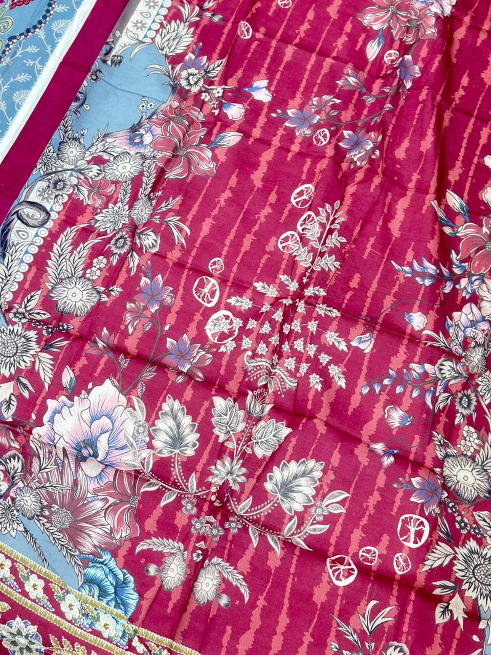 879 Unstitched OG JADE Urbane Digital Lawn Prints Suit