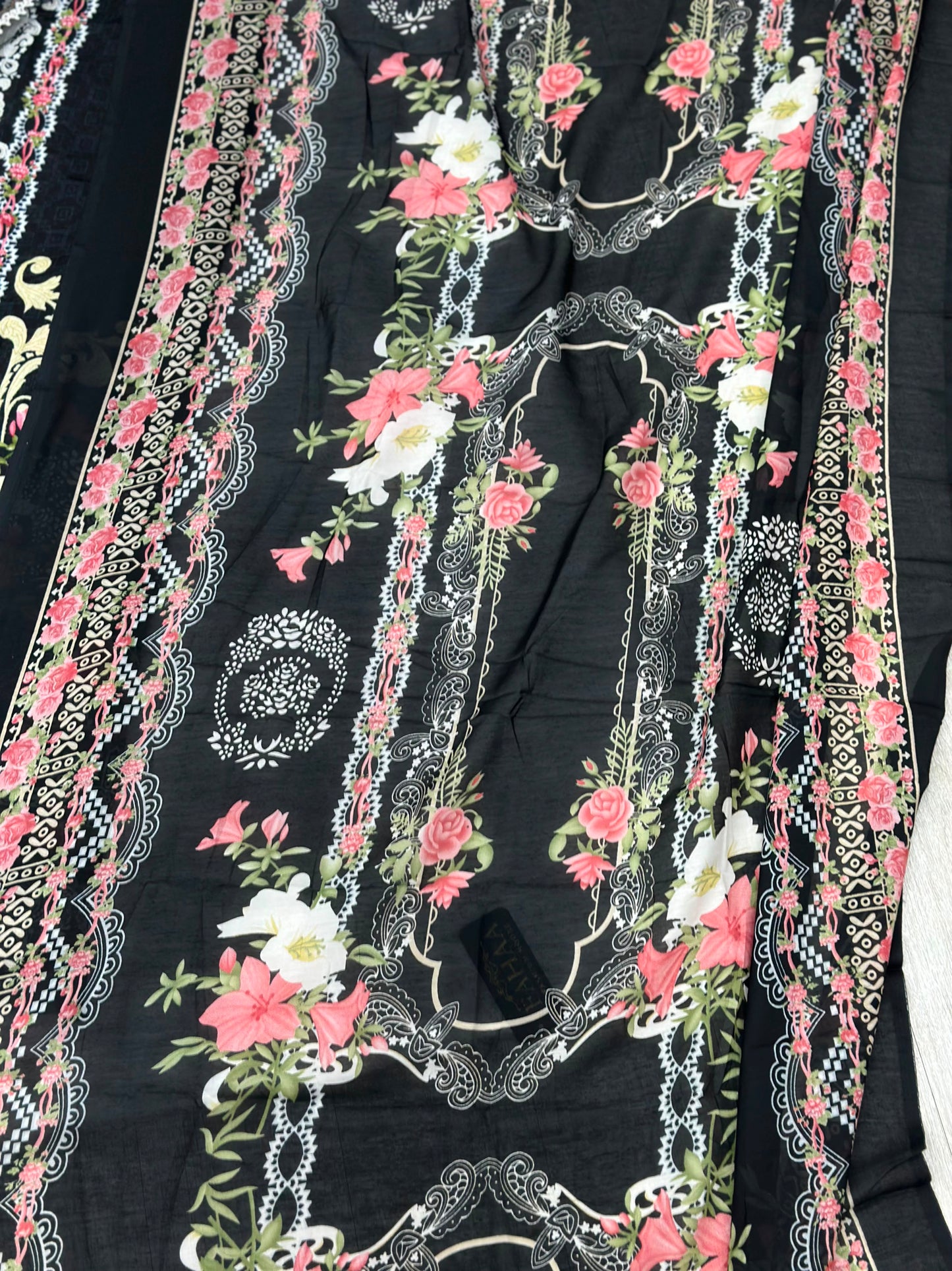 986 Unstitched Casual Lawn Suit