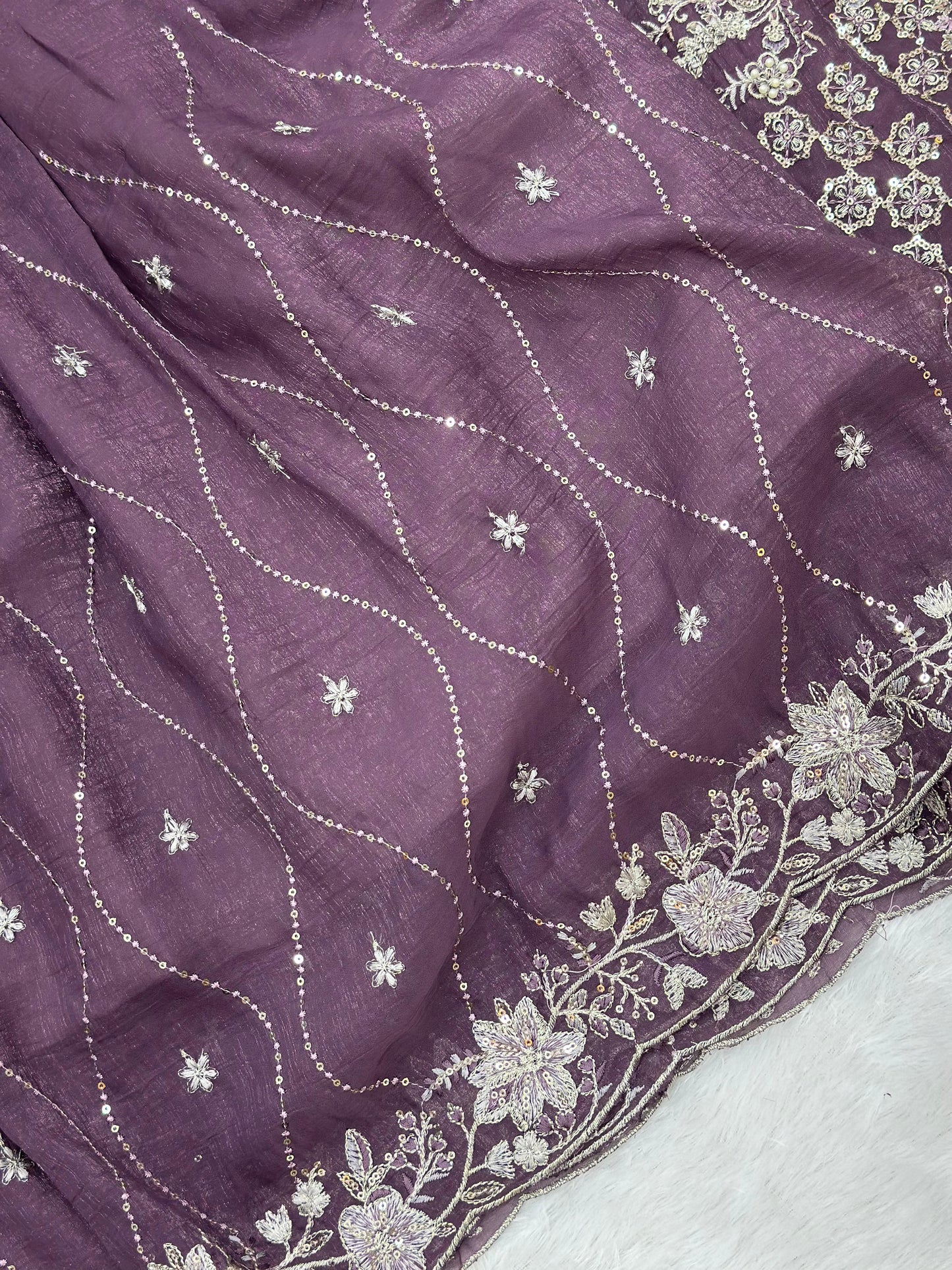 655 Pakistani Party-wear Gharara Set - Dusty Plum