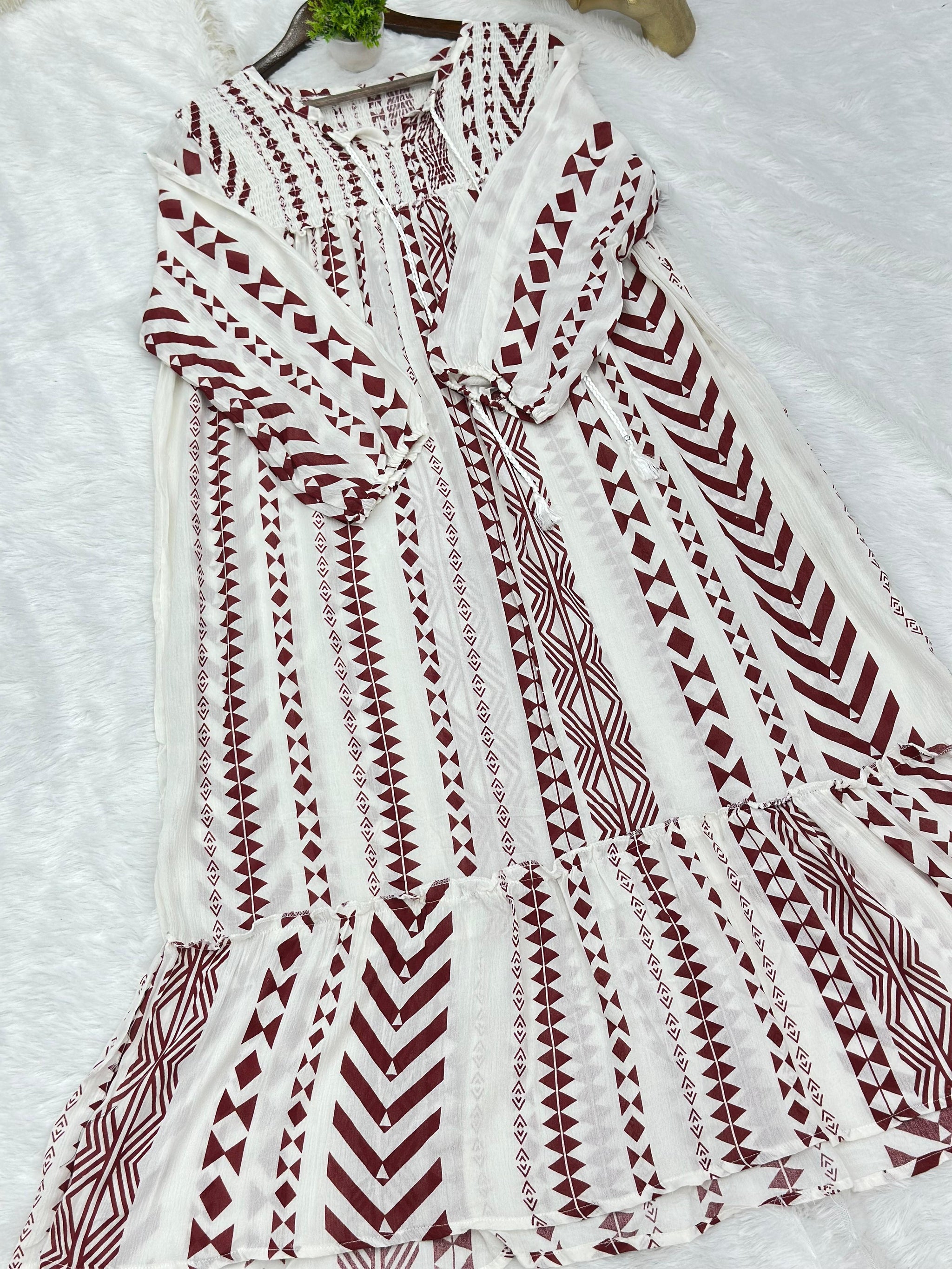 690 Casual Top - White | Red