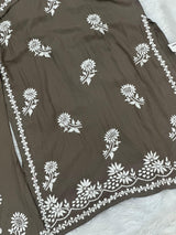 667 Lucknowi Palazzo Set - Grey