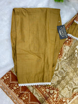 1212 Pakistani Lawn Suit - Rust Brown
